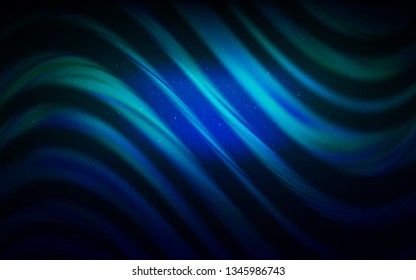 Dark BLUE vector texture with milky way stars. Shining illustration with sky stars on abstract template. Pattern for futuristic ad, booklets.