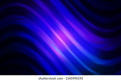 Dark BLUE vector texture with milky way stars. Space stars on blurred abstract background with gradient. Best design for your ad, poster, banner.