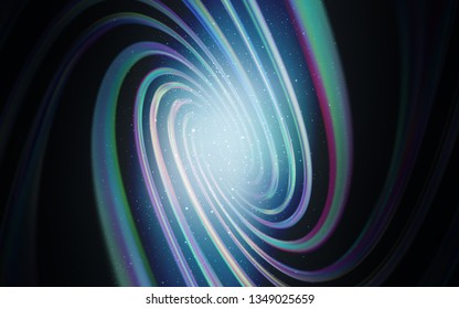 Dark BLUE vector texture with milky way stars. Shining colored illustration with bright astronomical stars. Template for cosmic backgrounds.