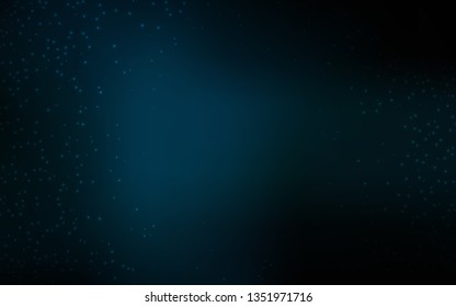 Dark BLUE vector texture with milky way stars. Blurred decorative design in simple style with galaxy stars. Best design for your ad, poster, banner.