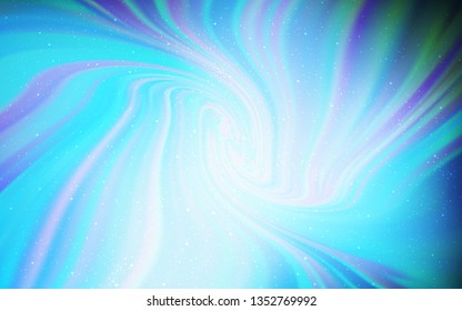 Dark BLUE vector texture with milky way stars. Space stars on blurred abstract background with gradient. Smart design for your business advert.