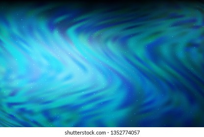 Dark BLUE vector texture with milky way stars. Glitter abstract illustration with colorful cosmic stars. Best design for your ad, poster, banner.