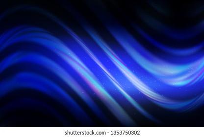 Dark BLUE vector texture with milky way stars. Modern abstract illustration with Big Dipper stars. Pattern for astrology websites.