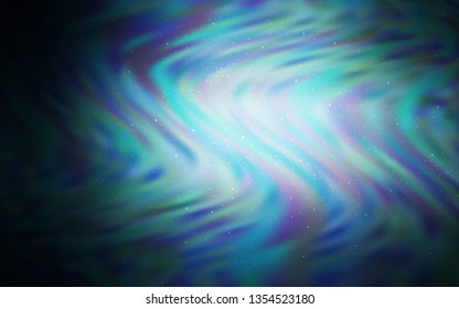 Dark BLUE vector texture with milky way stars. Shining colored illustration with bright astronomical stars. Smart design for your business advert.