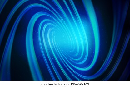 Dark BLUE vector texture with milky way stars. Modern abstract illustration with Big Dipper stars. Pattern for futuristic ad, booklets.