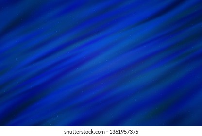 Dark BLUE vector texture with milky way stars. Blurred decorative design in simple style with galaxy stars. Smart design for your business advert.