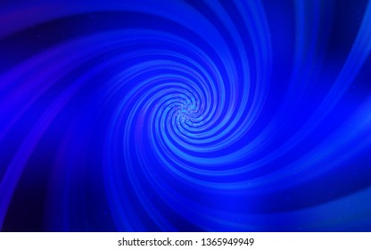Dark BLUE vector texture with milky way stars. Glitter abstract illustration with colorful cosmic stars. Template for cosmic backgrounds.