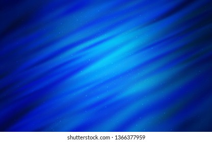 Dark BLUE vector texture with milky way stars. Space stars on blurred abstract background with gradient. Pattern for astronomy websites.