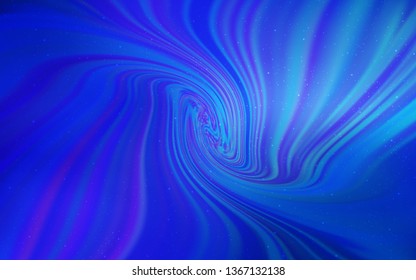 Dark BLUE vector texture with milky way stars. Space stars on blurred abstract background with gradient. Pattern for futuristic ad, booklets.