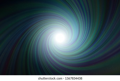 Dark BLUE vector texture with milky way stars. Glitter abstract illustration with colorful cosmic stars. Pattern for futuristic ad, booklets.