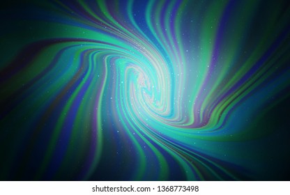 Dark BLUE vector texture with milky way stars. Glitter abstract illustration with colorful cosmic stars. Pattern for astrology websites.