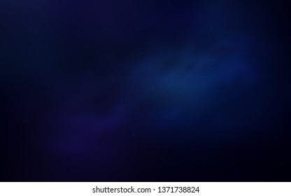 Dark BLUE vector texture with milky way stars. Space stars on blurred abstract background with gradient. Pattern for astronomy websites.