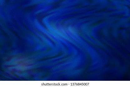 Dark BLUE vector texture with milky way stars. Shining colored illustration with bright astronomical stars. Best design for your ad, poster, banner.