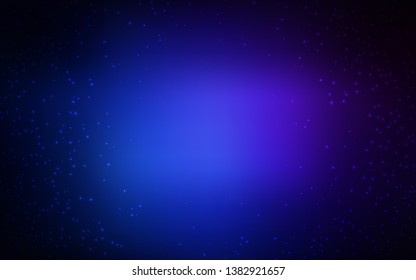Dark BLUE vector texture with milky way stars. Shining colored illustration with bright astronomical stars. Pattern for astronomy websites.