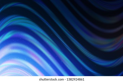 Dark BLUE vector texture with milky way stars. Space stars on blurred abstract background with gradient. Smart design for your business advert.