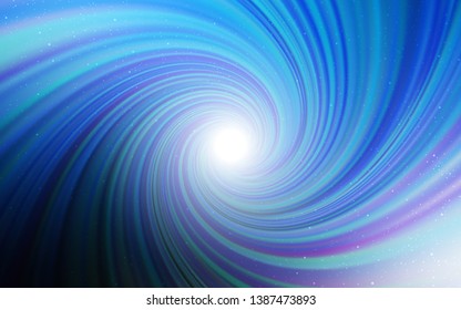 Dark BLUE vector texture with milky way stars. Shining colored illustration with bright astronomical stars. Best design for your ad, poster, banner.