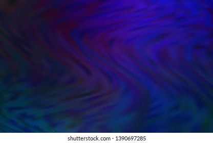 Dark BLUE vector texture with milky way stars. Glitter abstract illustration with colorful cosmic stars. Best design for your ad, poster, banner.