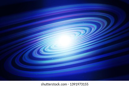 Dark BLUE vector texture with milky way stars. Blurred decorative design in simple style with galaxy stars. Pattern for astronomy websites.