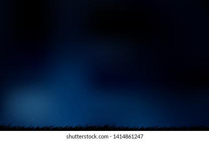 Dark BLUE vector texture with milky way stars. Shining colored illustration with bright astronomical stars. Smart design for your business advert.