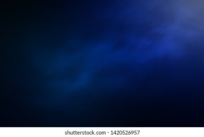 Dark BLUE vector texture with milky way stars. Shining illustration with sky stars on abstract template. Pattern for astronomy websites.