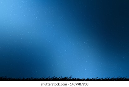 Dark BLUE vector texture with milky way stars. Space stars on blurred abstract background with gradient. Template for cosmic backgrounds.