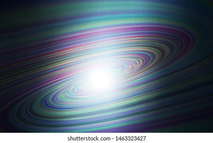 Dark BLUE vector texture with milky way stars. Space stars on blurred abstract background with gradient. Best design for your ad, poster, banner.