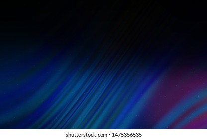 Dark BLUE vector texture with milky way stars. Glitter abstract illustration with colorful cosmic stars. Pattern for futuristic ad, booklets.