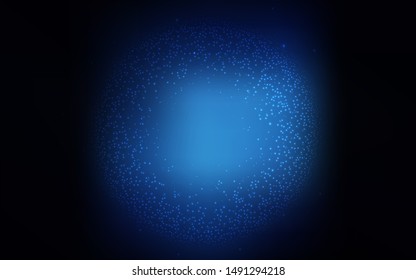 Dark BLUE vector texture with milky way stars. Blurred decorative design in simple style with galaxy stars. Pattern for astrology websites.