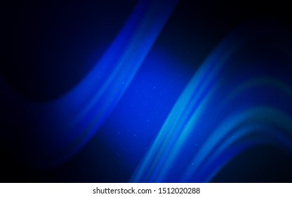 Dark BLUE vector texture with milky way stars. Space stars on blurred abstract background with gradient. Pattern for futuristic ad, booklets.