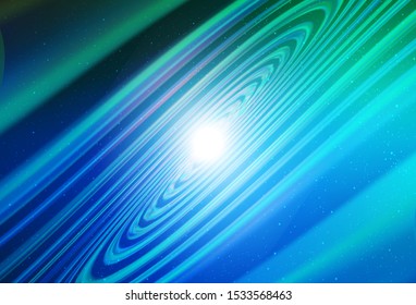 Dark BLUE vector texture with milky way stars. Blurred decorative design in simple style with galaxy stars. Best design for your ad, poster, banner.