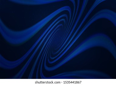 Dark BLUE vector texture with milky way stars. Glitter abstract illustration with colorful cosmic stars. Smart design for your business advert.