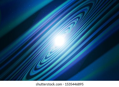 Dark BLUE vector texture with milky way stars. Shining colored illustration with bright astronomical stars. Smart design for your business advert.
