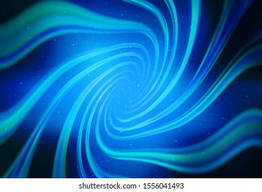 Dark BLUE vector texture with milky way stars. Space stars on blurred abstract background with gradient. Template for cosmic backgrounds.