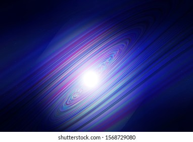 Dark BLUE vector texture with milky way stars. Glitter abstract illustration with colorful cosmic stars. Template for cosmic backgrounds.