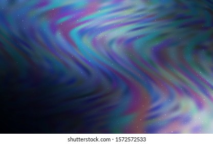 Dark BLUE vector texture with milky way stars. Glitter abstract illustration with colorful cosmic stars. Pattern for astrology websites.