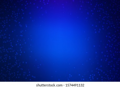 Dark BLUE vector texture with milky way stars. Shining colored illustration with bright astronomical stars. Pattern for astronomy websites.
