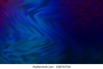 Dark BLUE vector texture with milky way stars. Glitter abstract illustration with colorful cosmic stars. Best design for your ad, poster, banner.