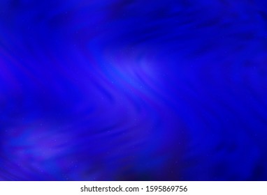 Dark BLUE vector texture with milky way stars. Blurred decorative design in simple style with galaxy stars. Best design for your ad, poster, banner.
