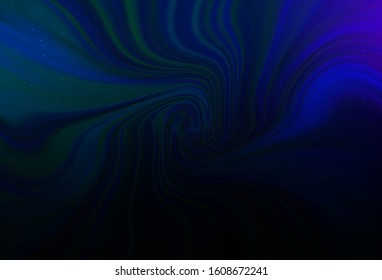 Dark BLUE vector texture with milky way stars. Space stars on blurred abstract background with gradient. Template for cosmic backgrounds.