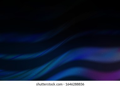 Dark BLUE vector texture with milky way stars. Blurred decorative design in simple style with galaxy stars. Template for cosmic backgrounds.