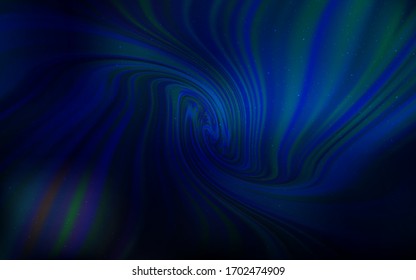 Dark BLUE vector texture with milky way stars. Space stars on blurred abstract background with gradient. Smart design for your business advert.