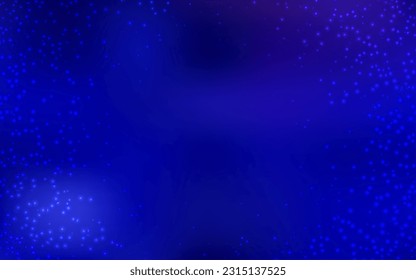 Dark BLUE vector texture with milky way stars. Space stars on blurred abstract background with gradient. Pattern for astronomy websites.