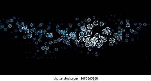 Dark BLUE vector texture with religion symbols. Illustration with magical signs of spiritual power. Simple base for your occult design.