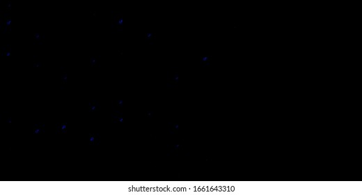 Dark BLUE vector texture with women's rights symbols. Abstract illustration with a depiction of women's power. Background for International Women’s Day.