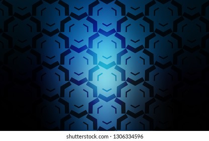 Dark BLUE vector texture with wry lines. A sample with colorful lines, shapes. Template for cell phone screens.
