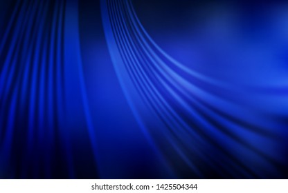 Dark BLUE vector texture with wry lines. Colorful abstract illustration with gradient lines. Elegant pattern for a brand book.