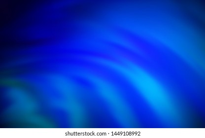 Dark BLUE vector texture with wry lines. Colorful abstract illustration with gradient lines. Colorful wave pattern for your design.