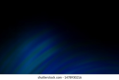 Dark BLUE vector texture with wry lines. A sample with colorful lines, shapes. Brand new design for your ads, poster, banner.