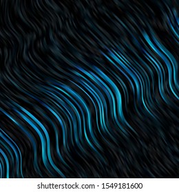 Dark BLUE vector texture with wry lines. Abstract illustration with gradient bows. Smart design for your promotions.