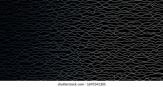 Dark BLUE vector texture with wry lines. Abstract gradient illustration with wry lines. Pattern for commercials, ads.